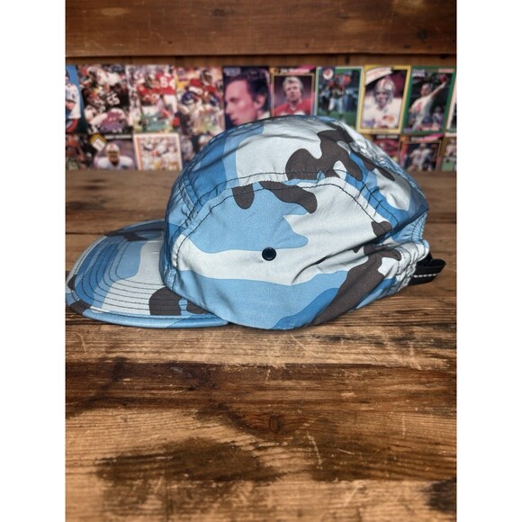 Supreme FW18 Reflective Teal Blue Camo Cap 5 Panel OSFM RARE Strapback USA - Picture 2 of 8